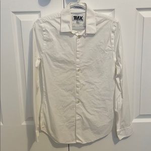 Express men’s 1MX dress shirt SMALL White